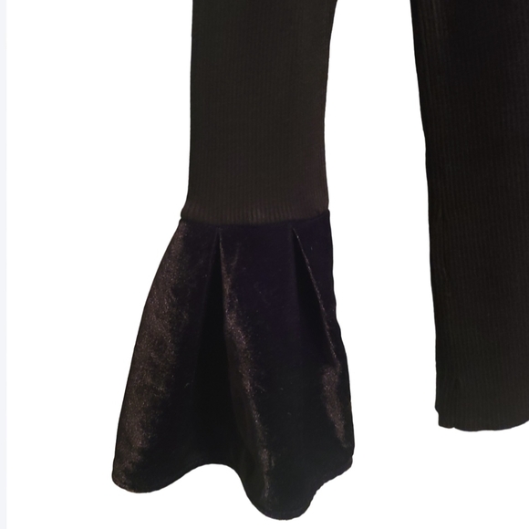 INC International Concepts Velvet Cuff Mock Neck Sweater Size M Black - Picture 6 of 6